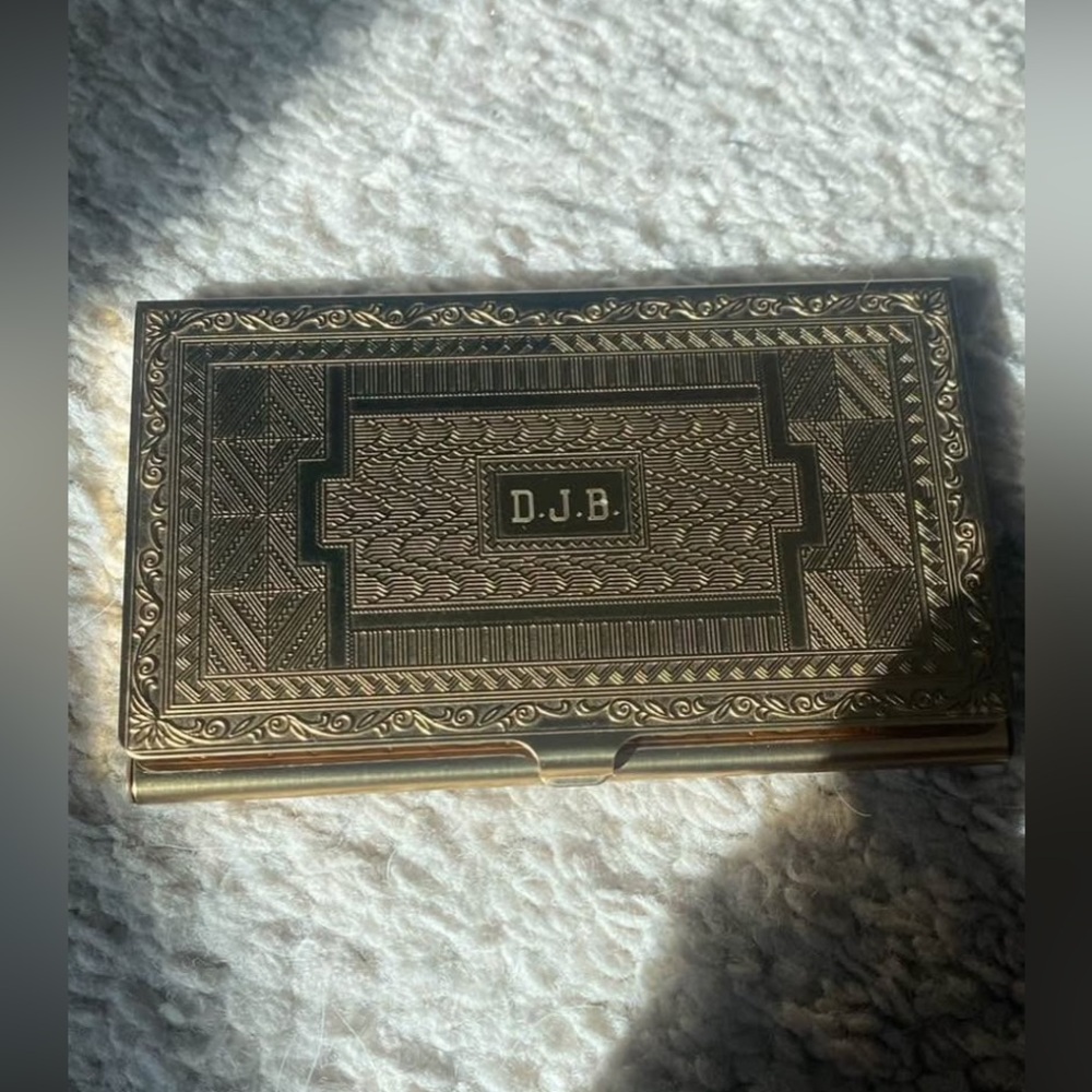 Brass Engraved Case for Business Cards